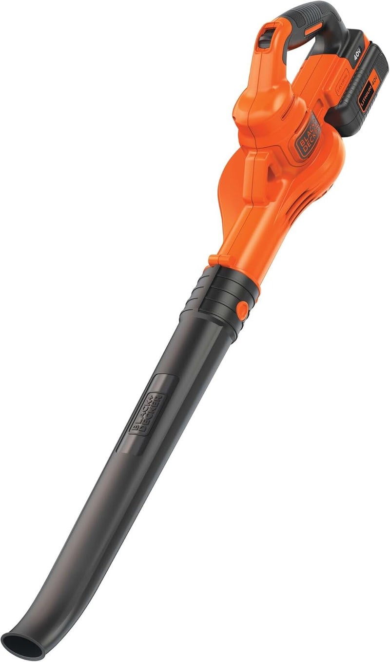 BLACK+DECKER Cordless Leaf Blower, 40V MAX , Leaf Blower Cordless with Battery and Charger, 125 MPH Air Speed, Lightweight Handheld Yard Sweeper (LSW40C) - Image 1